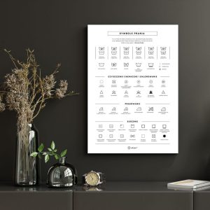Symbole prania – plakat do druku A4, A3